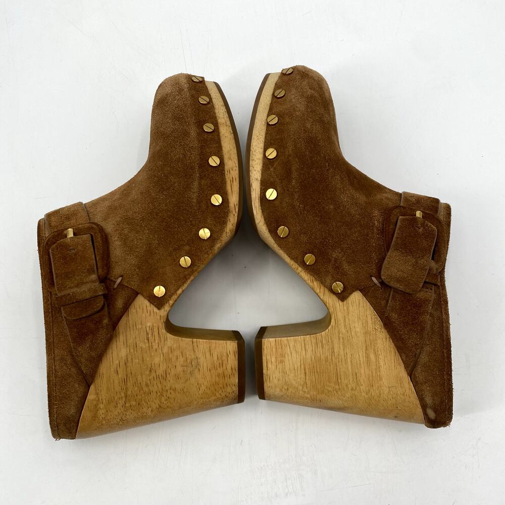 Veronica Beard Dacey Tan Suede Mule Clogs - Picture 6 of 12